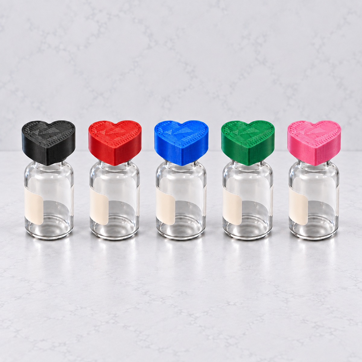 Heart Vial Caps